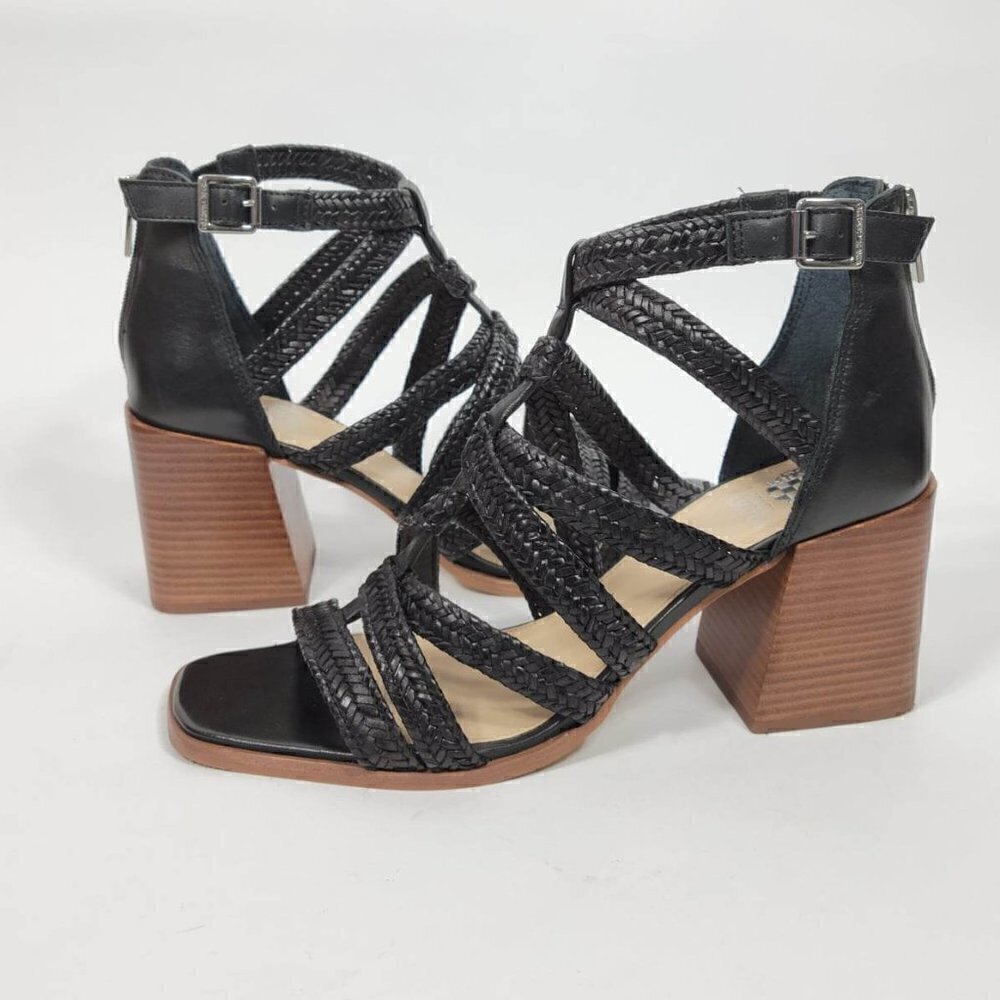 Vince Camuto Black Leather Sandals #145 Size 10M